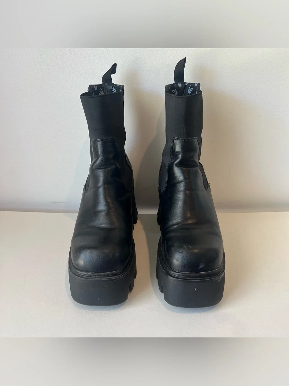 Dolls Kill Sarcasm Platform Chelsea Boots